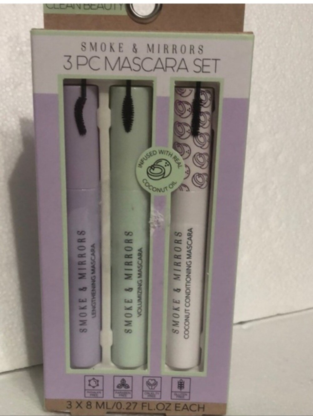 Smoke & Mirrors 3PC Mascara Set. Lengthening Volumizing Conditioning. NIB